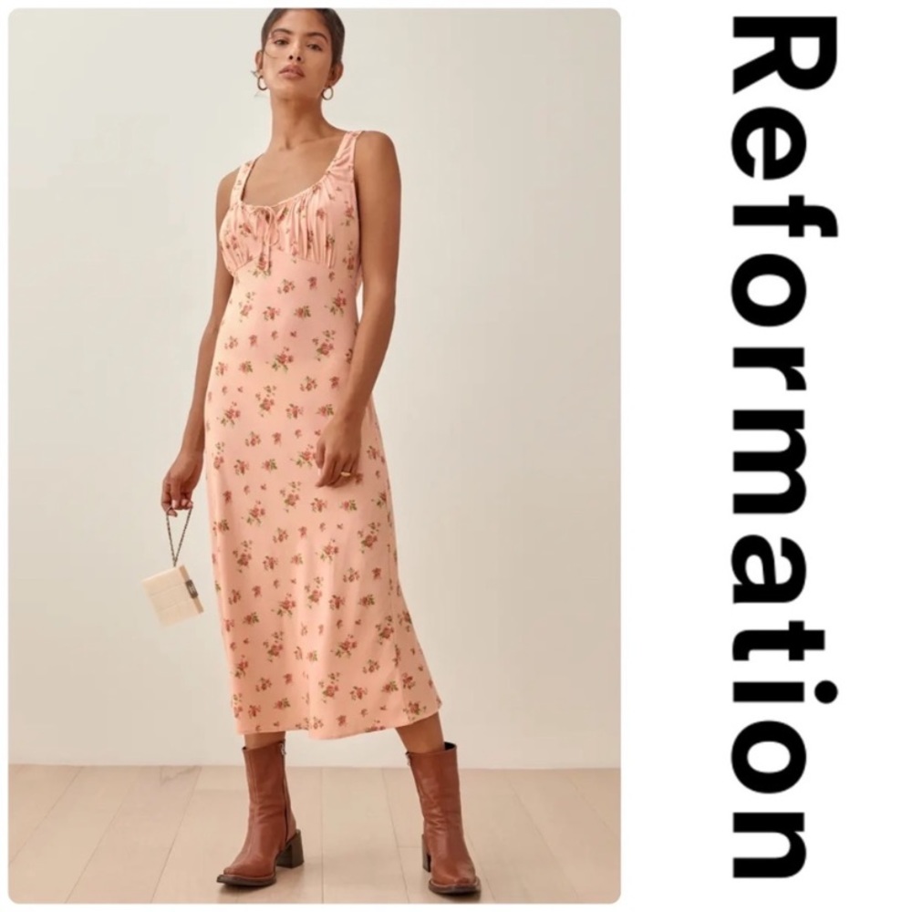 Reformation Lauryl Floral Midi Dress Cottagecore